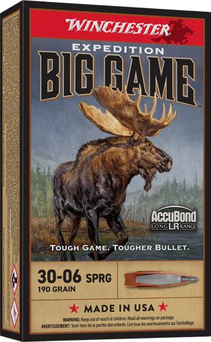 Winchester S3006LR Expedition Big Game Nosler AccuBond Long-Range 190 Grain .30-06 Springfield 2750 fps