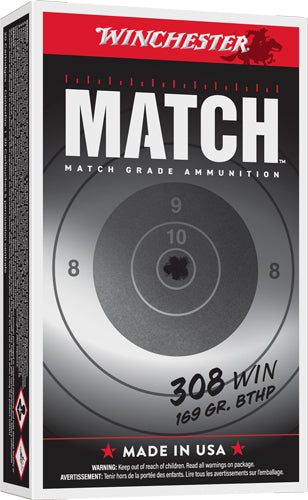Winchester .308 Win Elite Marksman 169gr Sierra MatchKing BTHP Ammo