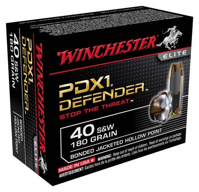 Winchester .40 S&W Defender 180gr Bonded JHP Ammo