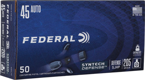 Federal .45 ACP/Auto Syntech Defense 205gr JHP Ammo