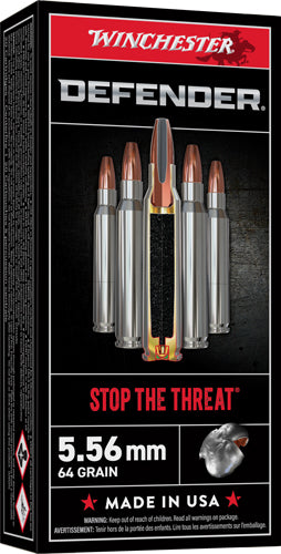 Winchester 5.56x45mm NATO Defender 64gr BHP Ammo