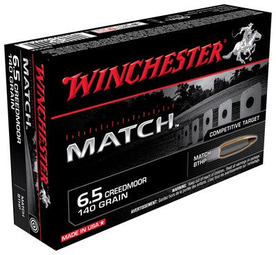 Winchester 6.5mm Creedmoor Match 140gr Sierra MatchKing BTHP Ammo