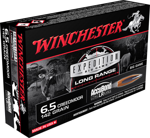 Winchester 6.5mm Creedmoor Expedition Big Game 142gr AccuBond Long-Range Ammo