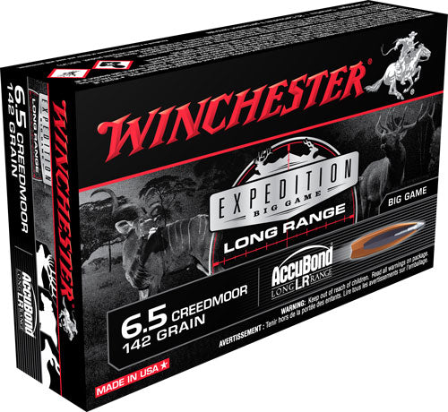 Winchester 6.5mm Creedmoor Expedition Big Game 142gr AccuBond Long-Range Ammo