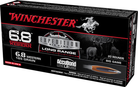 Winchester 6.8 Western Expedition Big Game 165gr AccuBond Long Range Ammo