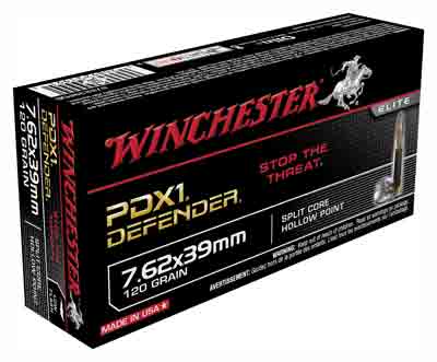 Winchester 7.62x39mm PDX1 Defender 120gr JHP Ammo
