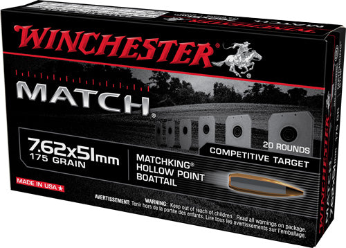 Winchester .308 Win / 7.62x51mm Match 175gr BTHP Ammo