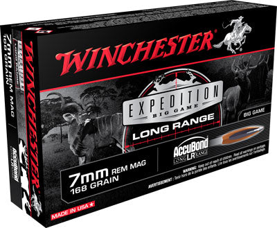 Winchester 7mm Rem Mag Expedition Big Game 168gr AccuBond Long-Range Ammo