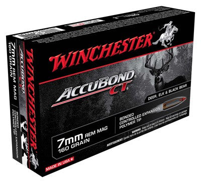 Winchester 7mm Remington Mag AccuBond CT 160gr PolyTip Ammo