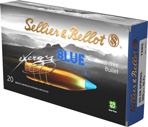 Sellier & Bellot .30-06 Springfield eXergy 165gr Boat Tail TAC-EX-Blue Ammo