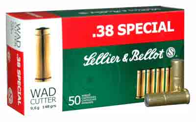 Sellier & Bellot .38 Special 148gr Wadcutter Ammo