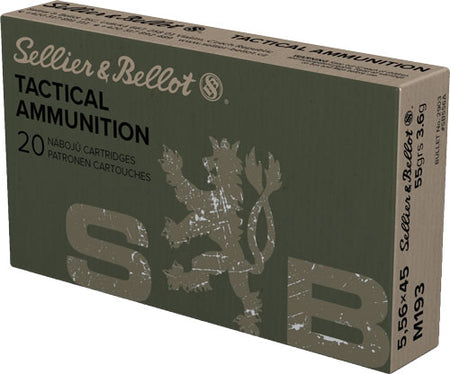 Sellier and Bellot 5.56x45mm NATO Tactical M193 55gr FMJ Ammo