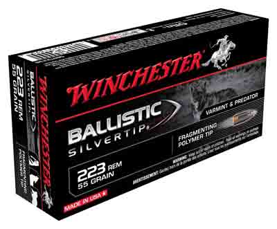 Winchester .223 Remington Ballistic Silvertip 55gr PolyTip Ammo
