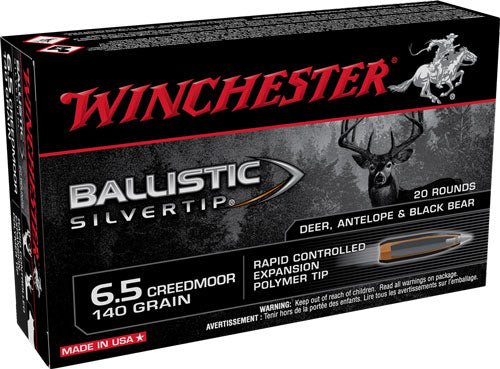 Winchester SBST65CM Ballistic Silvertip Rapid Controlled Expansion Polymer Tip 140 Grain 6.5mm Creedmoor 2700 fps
