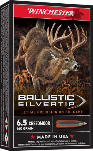 Winchester SBST65CM Ballistic Silvertip Rapid Controlled Expansion Polymer Tip 140 Grain 6.5mm Creedmoor 2700 fps