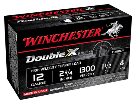 Winchester Double X High Velocity Turkey 12 Gauge 2.75 in 1-1/2 oz #4