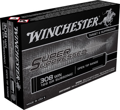 Winchester .308 Win / 7.62x51mm Super Suppressed 168gr OTM Ammo