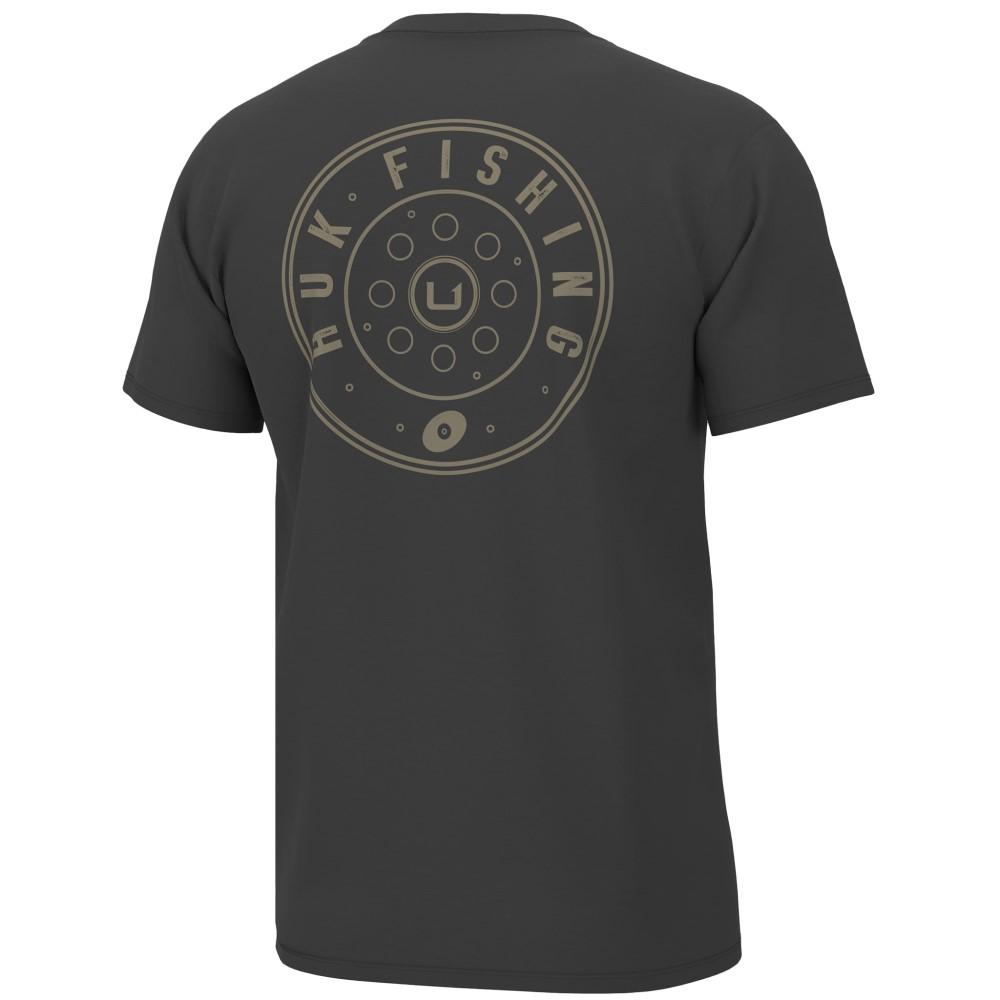 Huk Reel On Short Sleeve Shirt Volcanic Ash S