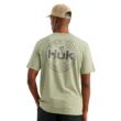 Huk Marlin Circle Short Sleeve Pocket Shirt Seagrass M