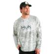 Huk Mossy Oak Pursuit Performance Long Sleeve Crew Shirt MO Seagrass M