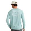 Huk Drift Performance Long Sleeve Shirt Heron Blue L
