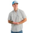 Huk Tide Point Short Sleeve Button Down Shirt Seagull L