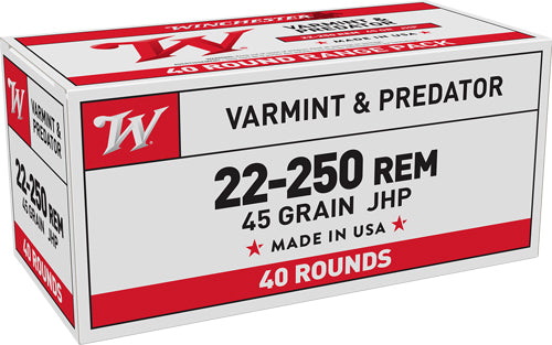 Winchester .22-250 Remington USA 45gr JHP Ammo