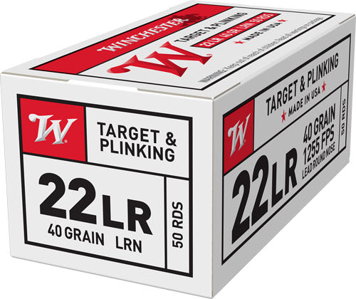 Winchester .22 Long Rifle USA White Box 40gr Solid Ammo