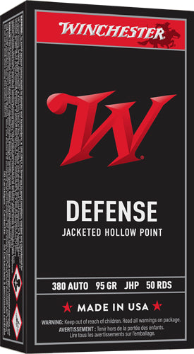 Winchester USA380JHP USA Jacketed Hollow Point 95 Grain .380 ACP/Auto 955 fps