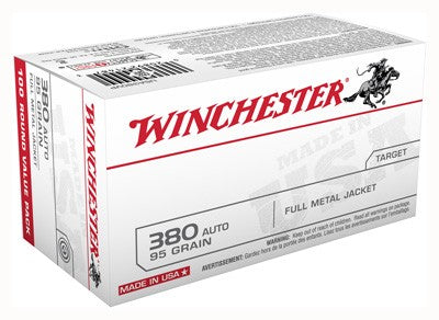 Winchester .380 ACP USA 95gr FMJ FN Ammo