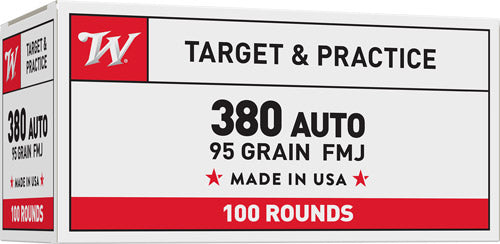 Winchester .380 ACP USA 95gr FMJ FN Ammo