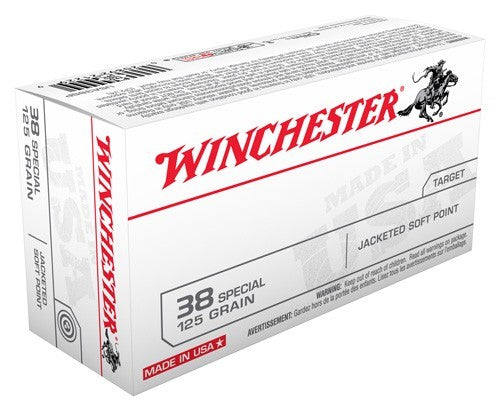 Winchester .38 Special USA 125gr JSP Ammo