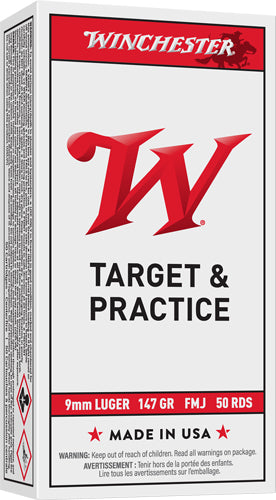 Winchester 9mm Luger USA 147gr FMJ FN Ammo