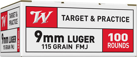 Winchester 9x19mm 115gr FMJ Ammo