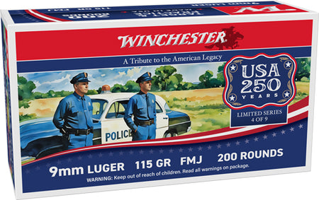 WINCHESTER USA 9MM LUGER 115GR 1000RD CASE LOT 250TH ANV.
