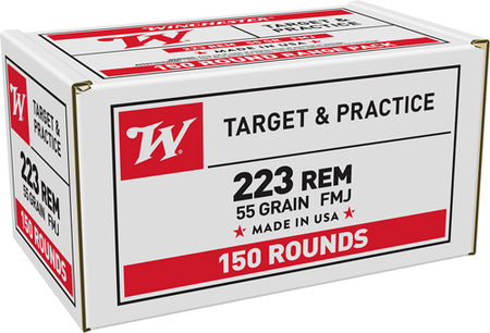 Winchester .223 Remington 55gr FMJ Ammo - 150 Rounds