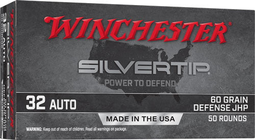 Winchester .32 ACP Silvertip 60gr JHP Ammo