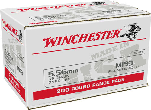 Winchester 5.56x45mm NATO USA White Box M193 55gr FMJ Ammo