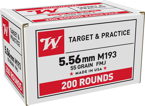 Winchester 5.56x45mm NATO USA White Box M193 55gr FMJ Ammo
