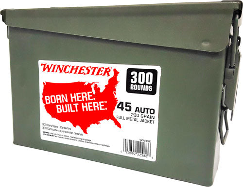 Winchester .45 ACP/Auto USA Ammo Can 230gr FMJ Ammo