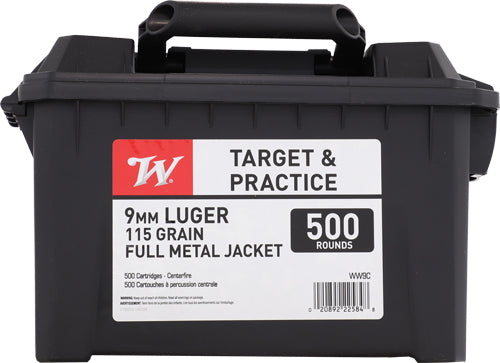 Winchester 9mm Luger / Parabellum USA Field Box 115gr FMJ Ammo