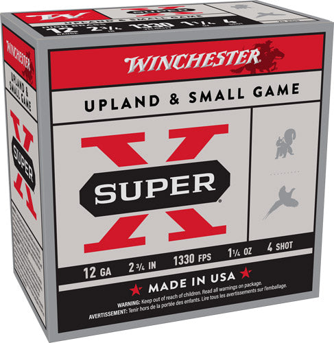 Winchester Super-X Game Load 12 Gauge 2 3/4" 1 1/4 oz #4 Shot