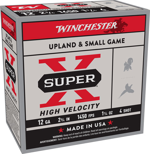 Winchester Super X High Velocity 12 Gauge 2.75 in 1-1/4 oz #4