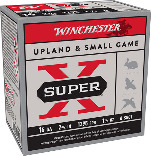 Winchester X16H6 Super X Heavy Game Load 16 Gauge 2-3/4 1-1/8oz #6 1295 fps