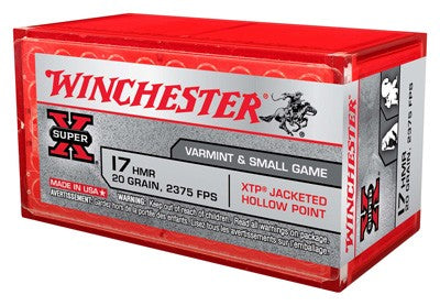 Winchester .17 HMR Super-X 20gr JHP Ammo
