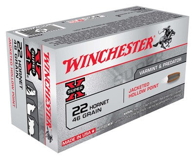 Winchester .22 Hornet Super-X 46gr JHP Ammo