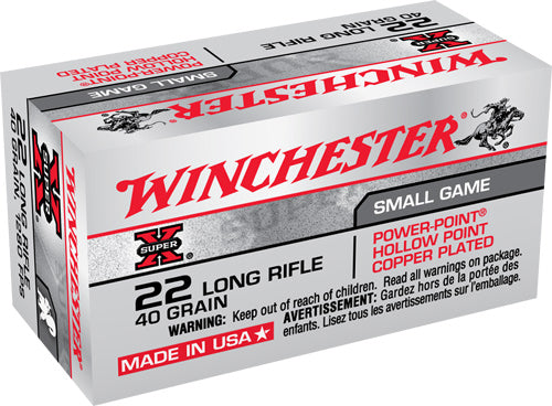 Winchester .22 Long Rifle Super-X Power-Point 40gr JHP Ammo
