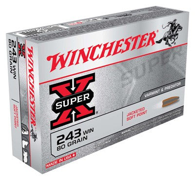 Winchester .243 Win Super-X 80gr JSP Ammo