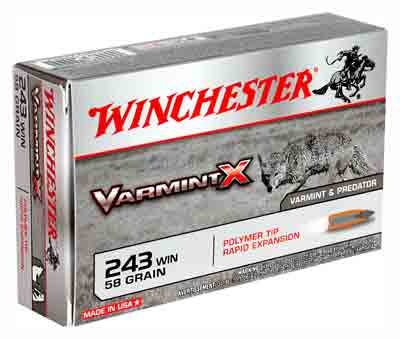 Winchester .243 Win Varmint X 58gr Polymer Tip Rapid Expansion Ammo