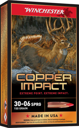 Winchester  .30-06 Springfield Copper Impact 150gr Copper Extreme Point Lead-Free Ammo